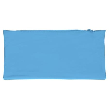 School Smart Flexible Vinyl Pencil Case with Metal Zipper, 8-1/2 in H X 4-3/4 in W, Blue 003171